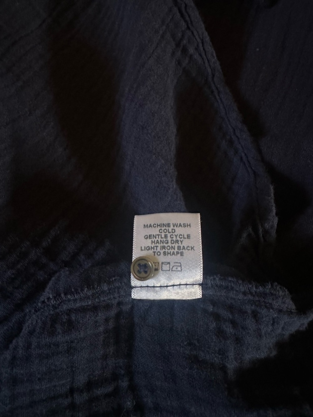 XiRENA Navy Crinkled Button-Down Shirt - Picture 6 of 6